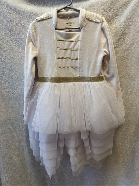 Posh Peanut Other - Posh Peanut Nutcracker White & Gold Tulle Ballet Costume Dress Girls Size 7Y-8Y
